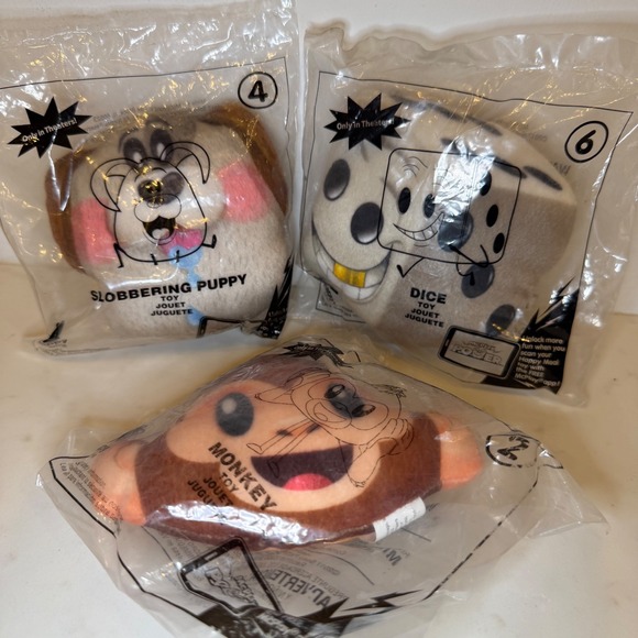 McDonald's Other - McDonalds Happy Meal Toys 2017 The Emoji Movie Plush Lot Puppy Dice‎ Monkey NEW